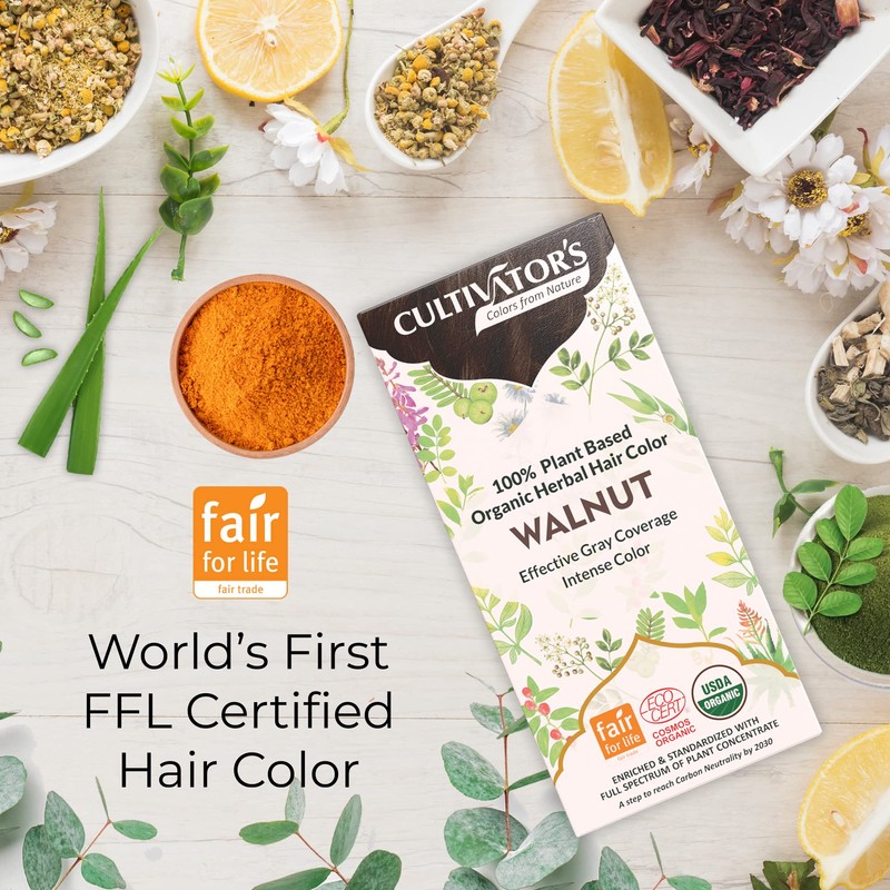 Cultivator's Organic Herbal Hair Colour - Walnut 100g