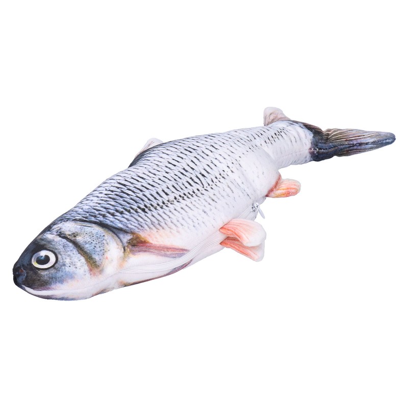 Electric Fish Cat Toy Plush Moving Wagging Jumping Automatic Simulation