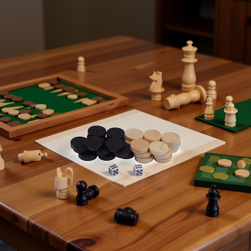 32Pcs Two-Tone Game Chess Piece, Roundness Draughts and Checkers and