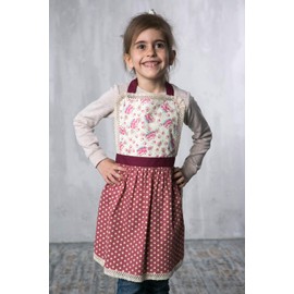 Bunny Street Kids Apron - Cupcake Apron for Women - Quality Toddler, Child and Adult Aprons - Matching Mother and Daughter Gifts - Kitchen Gifts for Girls (Mila 1, Kids 9-12 years)