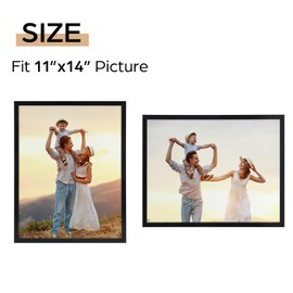 Giftgarden 11x14 Picture Frame Black, 11 by 14 Thin Photo Frame for Wall Tabletop Display, Single