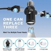 Light Socket to Plug Adapter (3 Pack), Light Bulb Outlet