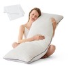 HOMELAB Cooling Adjustable Body Pillow (20x54) with White Bamboo Viscose