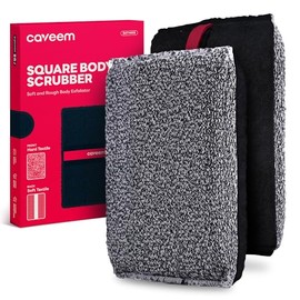 CAVEEM Estropajo corporal cuadrado para exfoliación suave y profunda, 2 unidades