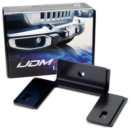 iJDMTOY Universal Fit License Plate Frame Mounting Brackets for 3-Inch LED Pod Lights, Compatible with Jeep Truck SUV