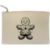 'Gingerbread Man' Canvas Clutch Bag/Accessory Case (CL00034945)