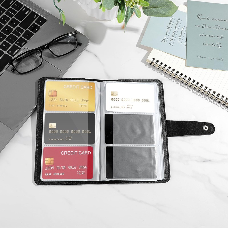 Exclaith Credit Card Holder Business Card-Holder Book with 96 Card