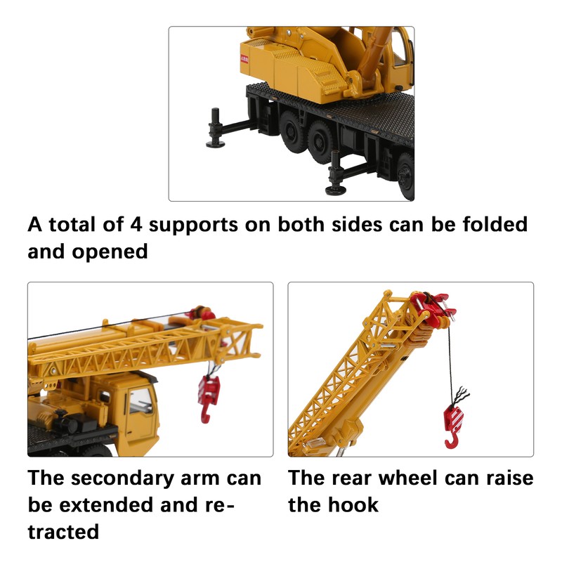 Diecast 1/55 Scale Metal Alloy Car Model Crane Hoisting Hoist