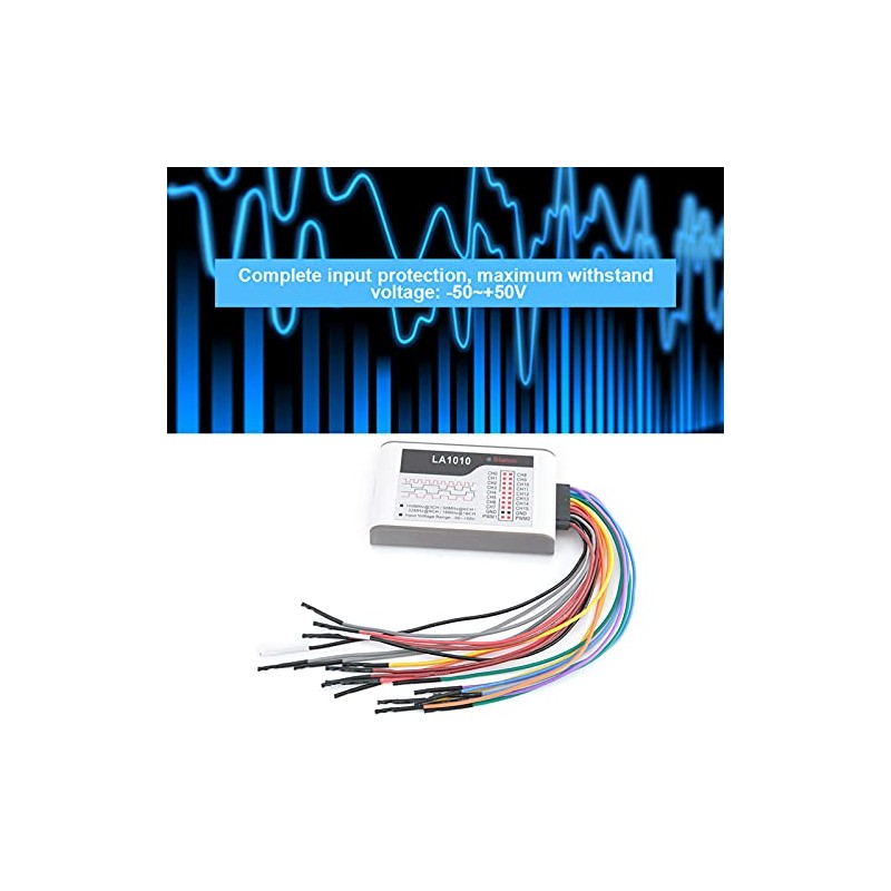 16-Channel Digital Logic Analyzer, USB Logic Analyzer, 100M Sampling Rate,