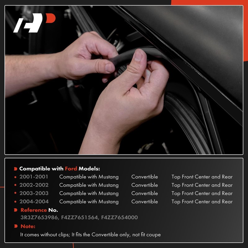 A-Premium 6PCS Front Center & Rear Roof Molding Trim Weather