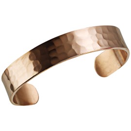 DEMMEX Hammered Copper Bracelet for Men & Women – 100% Pure Solid Turkish Copper Cuff, 1.5mm Thick, Uncoated, Unisex, Handcrafted, Wooden Gift Box, No Magnet, Pain & Stress Relief, Adjustable