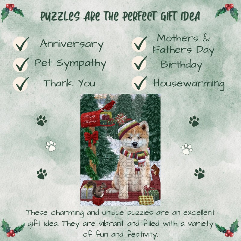 Doggie of The Day Akita Dogs - Woodland Sled -