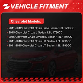 13308302 Air Cleaner Intake Hose Tube with Clamps for 2011-2012 Cruze Base 1.8L, 2011-2016 Chevy Cruze LS, 2011-2015 Cruze LT