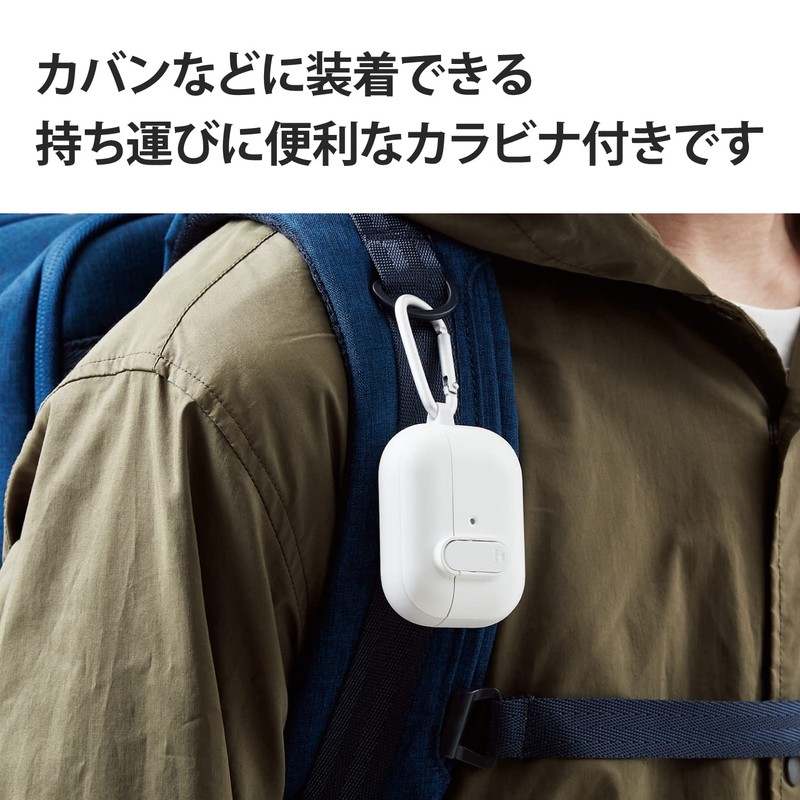 Elecom AVA-AP2TSLWH AirPods Pro (2019) Compatible Case Cover, Hybrid TOUGH