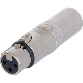 EAN 3 Pin Xlr Female To 3 Pin Xlr Male Adaptor Silver