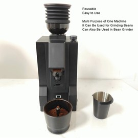 Coffee Grinder Single Dose, Reusable Hand Pressure Silicone Bellow Blowing Bean Bin, Coffee Grinder Blowing Bean Bin, Coffee Grinder Tool Coffee Accessories for Home Cafe