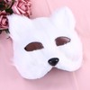SAFIGLE Pack of 2 Fox Mask Plush Half Mask White