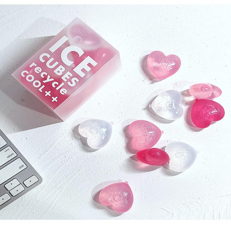 Reusable Ice Cubes, 15 Pack Colorful Heart Shaped Ice Cubes