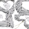 Rattan Hearts Wall Hanging Decoration, Heart Shape Wicker Wreath Ornament