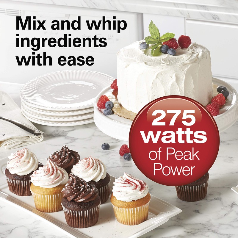 Hamilton Beach Power Deluxe 6-Speed Electric Hand Mixer with Snap-On