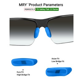 Mryok Replacement Nose Piece Nose Pads for Oakley Half Jacket/Half Jacket XLJ/Half Jacket 2.0/2.0 XL Sunglass - Sky Blue