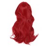 Red Long Straight Wigs with Bang Synthetic Heat Resistant Breathable
