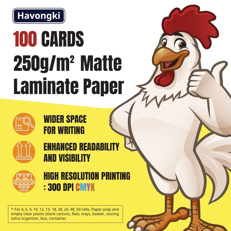 Havongki 100pcs Premium Fresh Farm Eggs Handling Care Instructions Cards