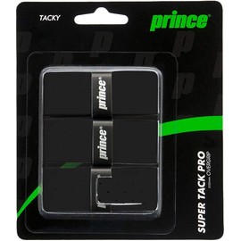 Prince OG113 Tennis Grip Tape, Super Tack Pro, Wet Type, Pack of 3, Black (165)
