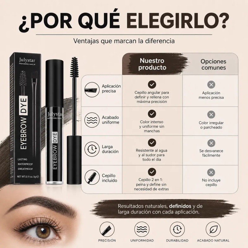 Gel Fijador Cejas Larga Duración Tinte Para Ceja Impermeable