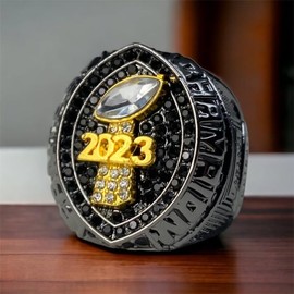 2023 Black Plated Fantasy Football Championship Trophy Ring | Award for Fantasy Football League Winner (10)