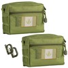 bvya 2 Pack Tactical Molle EDC Pouch Multi-Purpose Admin Pouch