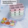 ENESNES Snack Bento Box Reusable - 4 Pack Divided Snack