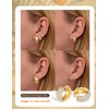 Chriscoco 3 Pairs of Earrings Gold/Silver Set Hoop Earrings Gold