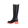 Vivianly Women's Knee High Chunky Block Heel Elastic Lug Sole