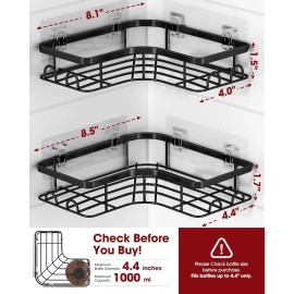 Sakugi Corner Shower Caddy - 2 Pack, Adhesive Shower Organizers