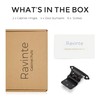 Ravinte 2 Packs 1 Pair 3/8" Inset Matte Black Cabinet