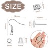 Toaob 500 Pieces Earring Making Kit Silver-Plated Ear Hooks Earring
