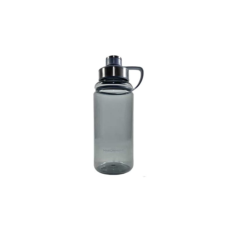 Termo de plástico transparente para agua de 1000 ml (AZUL)