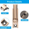 Coufce 2pcs 2 Inch Solid Brass Slide Bolt, Rose Gold