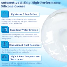 Horex All Purpose Silicone Grease with PTFE 50g Automotive General Lubricant Accessories for Car Door Handles Air Conditioning Damper Actuators Radiator Triple Valve Converters Sunroof Pool Filter