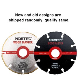 MASTEC 4 1/2 Inch Brazed Tungsten Carbide Blades,Easy Cutting for Wood Nailed Planks Plastic Pipe with 7/8 Inch Arbor