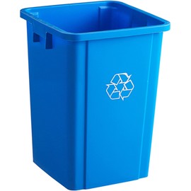 Mix.Home 19 Gallon Blue Square Trash can Restaurant Trash can Commercial Trash can Tall Plastic Trash can Industrial Trash can Square Trash cans for Kitchen Janitorial Trash can