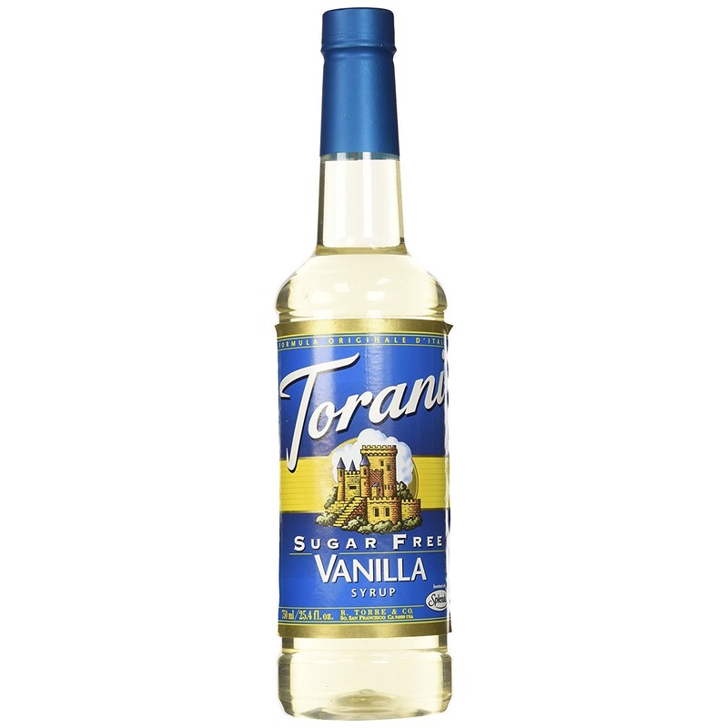 Torani Sugar Free Vanilla Flavoring Syrup, 750mL (25.4 Fl Oz)