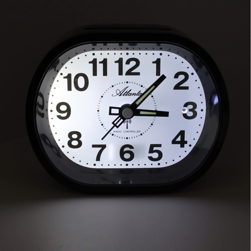 Atlanta Large Radio Alarm Clock Analogue Light Snooze Crescendo Numbers