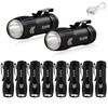 KunHe 10 Pack Small Rechargeable Flashlights Bulk USB-C Mini High