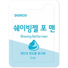 Dorco Face Cleansing Shaving Gel 3ml 60 Pieces gil / 페이스 클렌징 쉐이빙젤 3ml 60개 gil