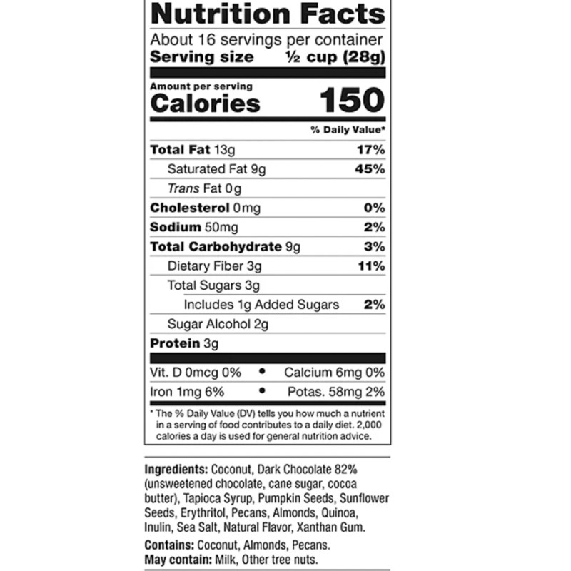 Gourmet Gatherings keto dark chocolate clusters low sugar nut snack