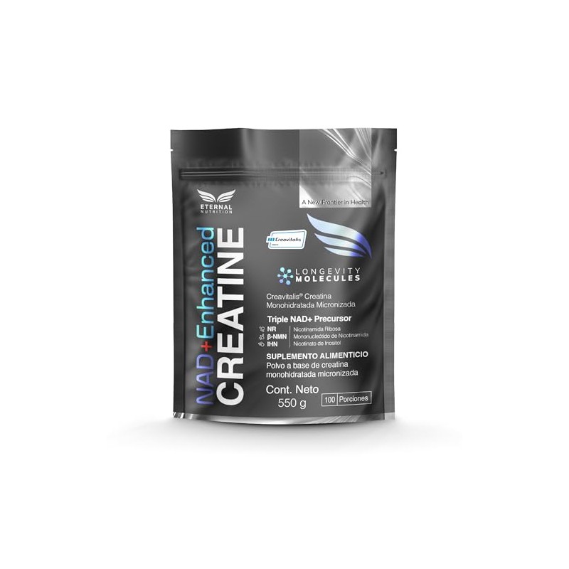 ETERNAL NUTRITION Creatina Monohidratada Micronizada + NAD+ 5 g (550