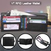 STARHIDE Mens RFID Blocking Slim Wallet Genuine VT Leather Billfold