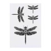 4 x 'Abstract Dragonfly' Temporary Tattoos - Water Resistant, Skin-Safe,